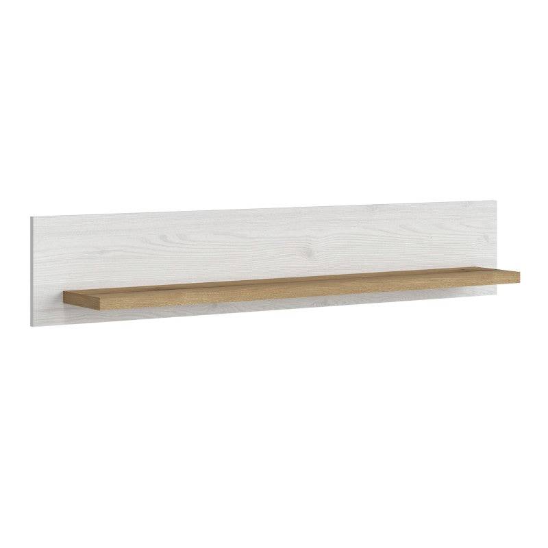 Celesto Wall Shelf In White And Oak - Price Crash Furniture