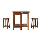 Chestnut Breakfast Table With 2 Stools by Artisan Furniture - Price Crash Furniture