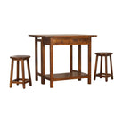 Chestnut Breakfast Table With 2 Stools by Artisan Furniture - Price Crash Furniture