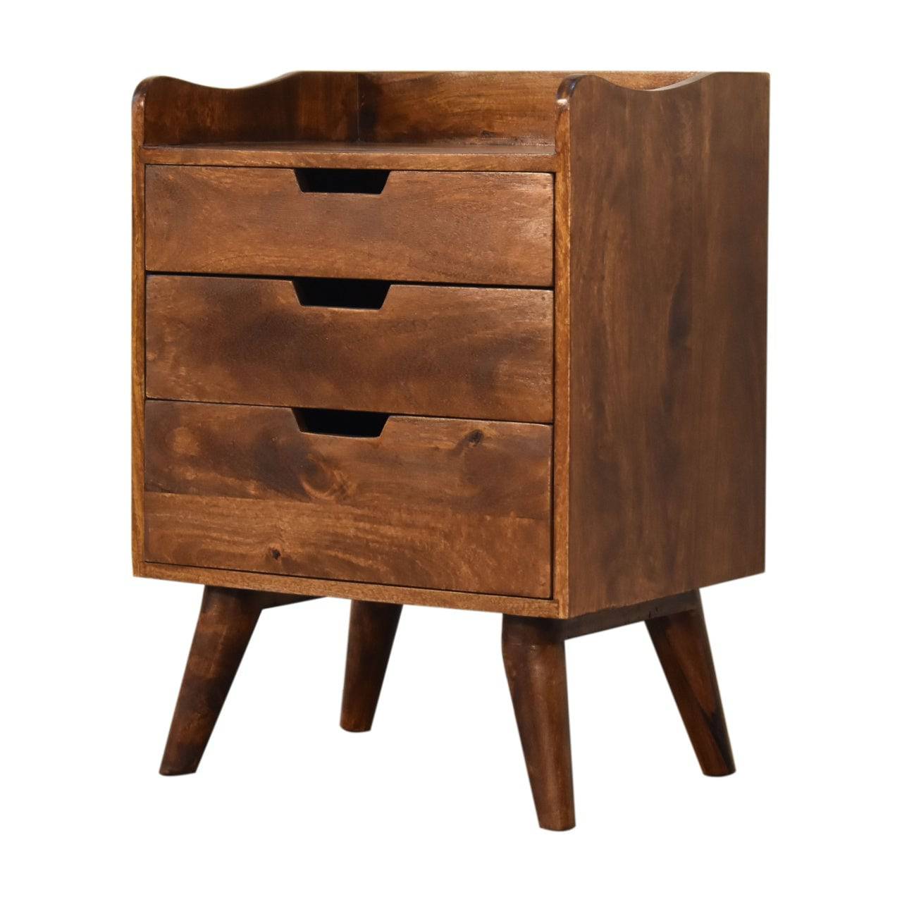 Chestnut Gallery Back Bedside by Artisan Furniture - Price Crash Furniture