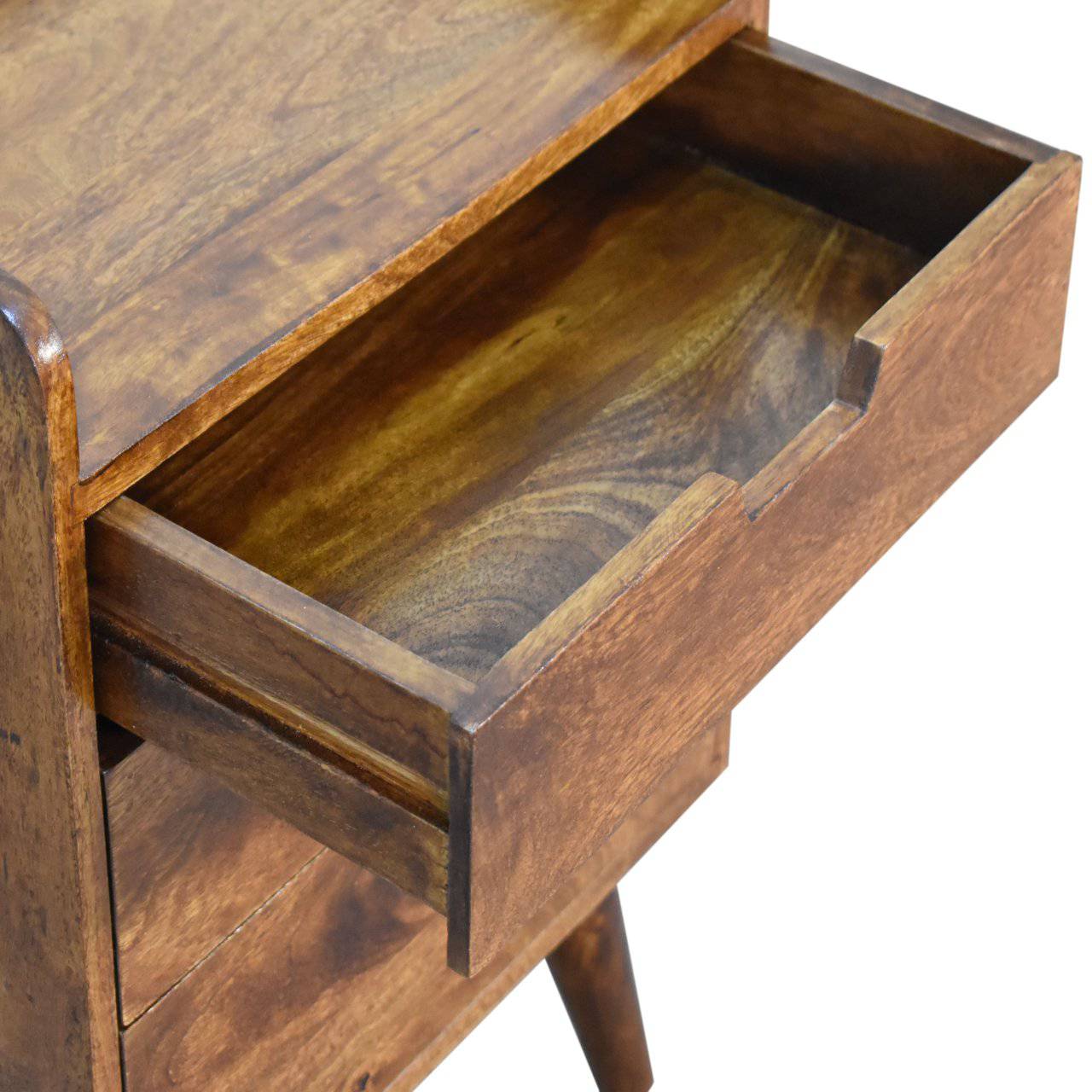 Chestnut Gallery Back Bedside by Artisan Furniture - Price Crash Furniture