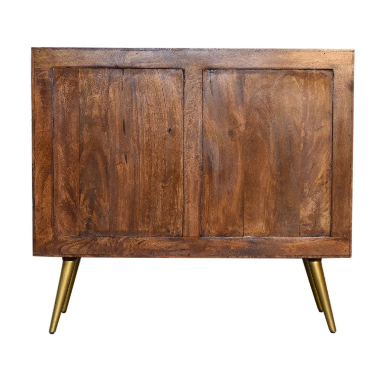 Chestnut Gold Inlay Abstract Sideboard by Artisan Furniture - Price Crash Furniture