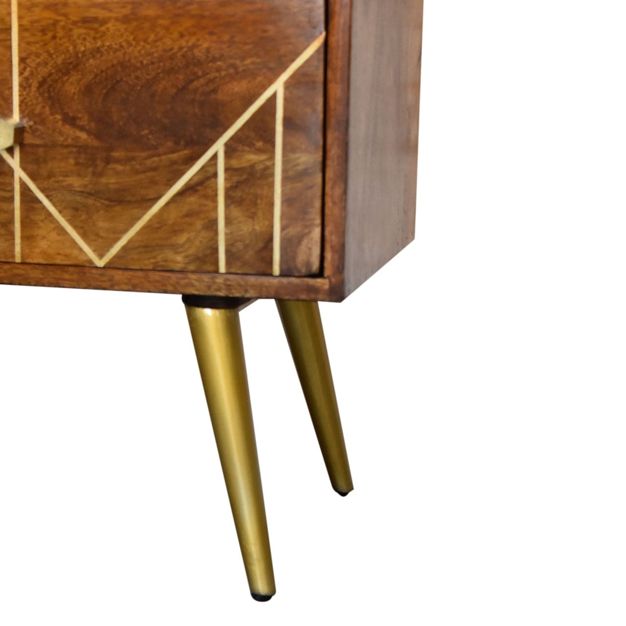 Chestnut Gold Inlay Abstract Sideboard by Artisan Furniture - Price Crash Furniture