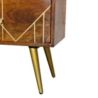 Chestnut Gold Inlay Abstract Sideboard by Artisan Furniture - Price Crash Furniture