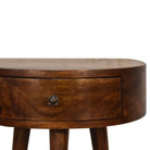 Chestnut Semi Circle Bedside by Artisan Furniture - Price Crash Furniture