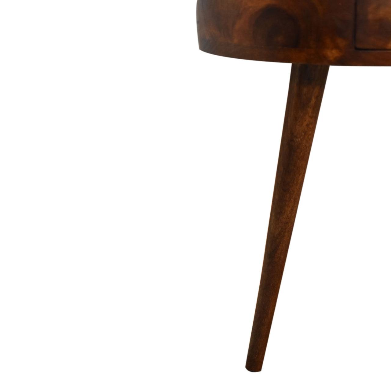 Chestnut Semi Circle Bedside by Artisan Furniture - Price Crash Furniture