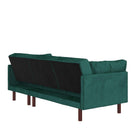 Clair Sprung Seat Sectional Sofa Bed in Green Velvet by Dorel - Price Crash Furniture