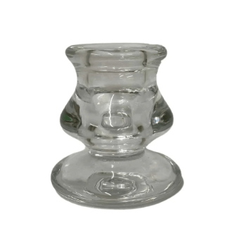Clear Glass Candle Holder 6cm - Price Crash Furniture