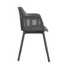 COSMOLIVING Camelo Resin Dining Chairs 2PK Black - Price Crash Furniture