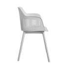 COSMOLIVING Camelo Resin Dining Chairs 2PK Light Grey - Price Crash Furniture