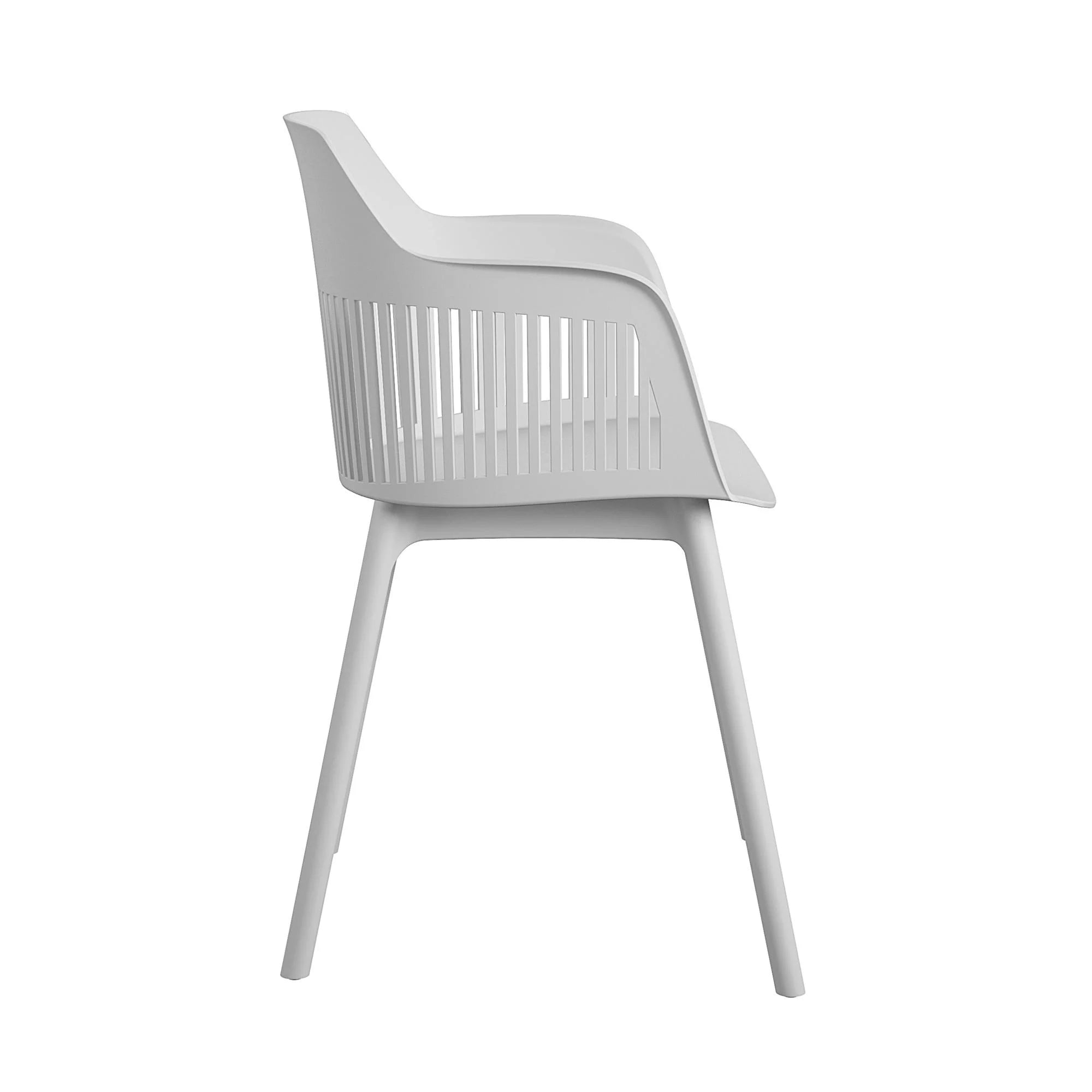 COSMOLIVING Camelo Resin Dining Chairs 2PK Light Grey - Price Crash Furniture