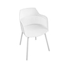 COSMOLIVING Camelo Resin Dining Chairs 2PK White - Price Crash Furniture