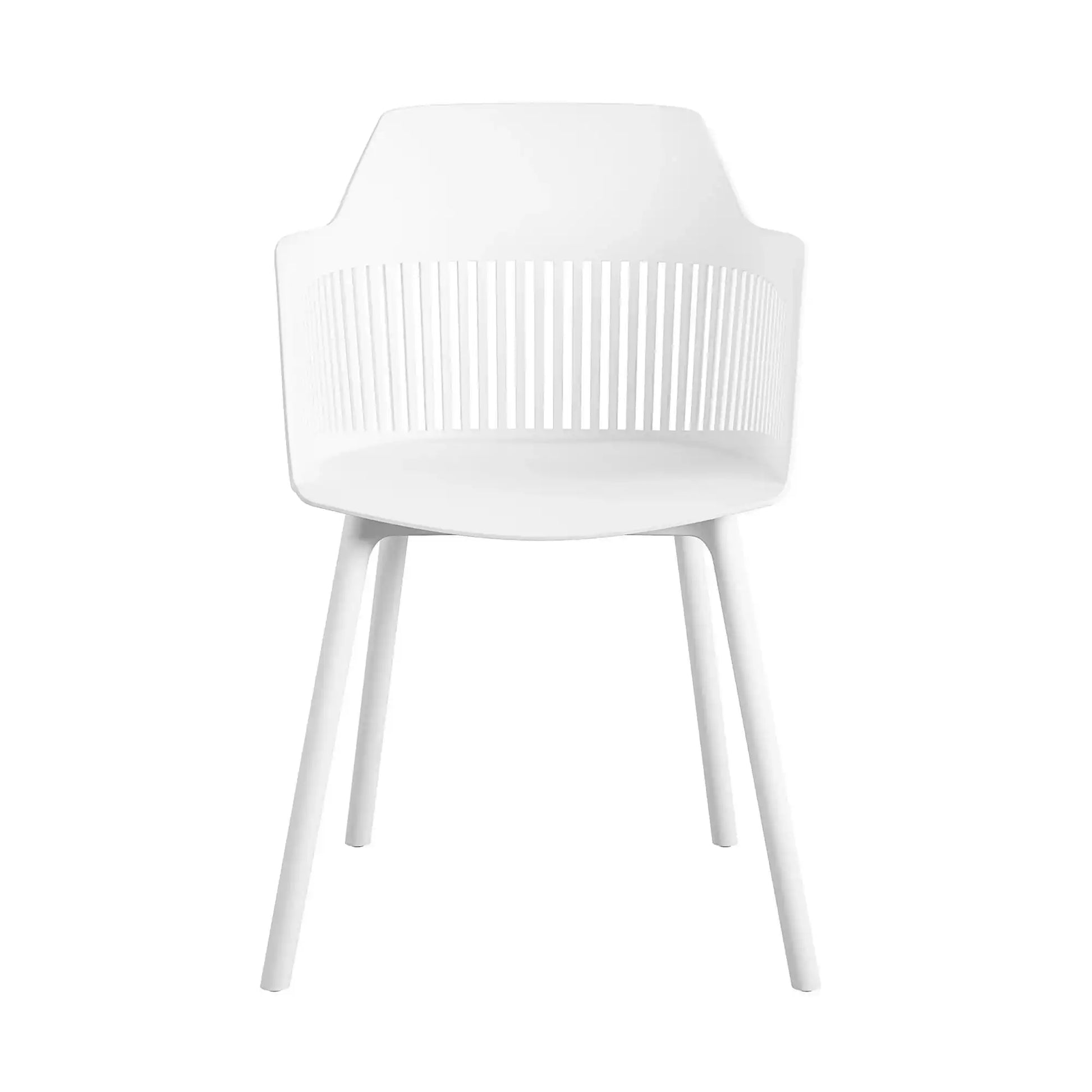 COSMOLIVING Camelo Resin Dining Chairs 2PK White - Price Crash Furniture