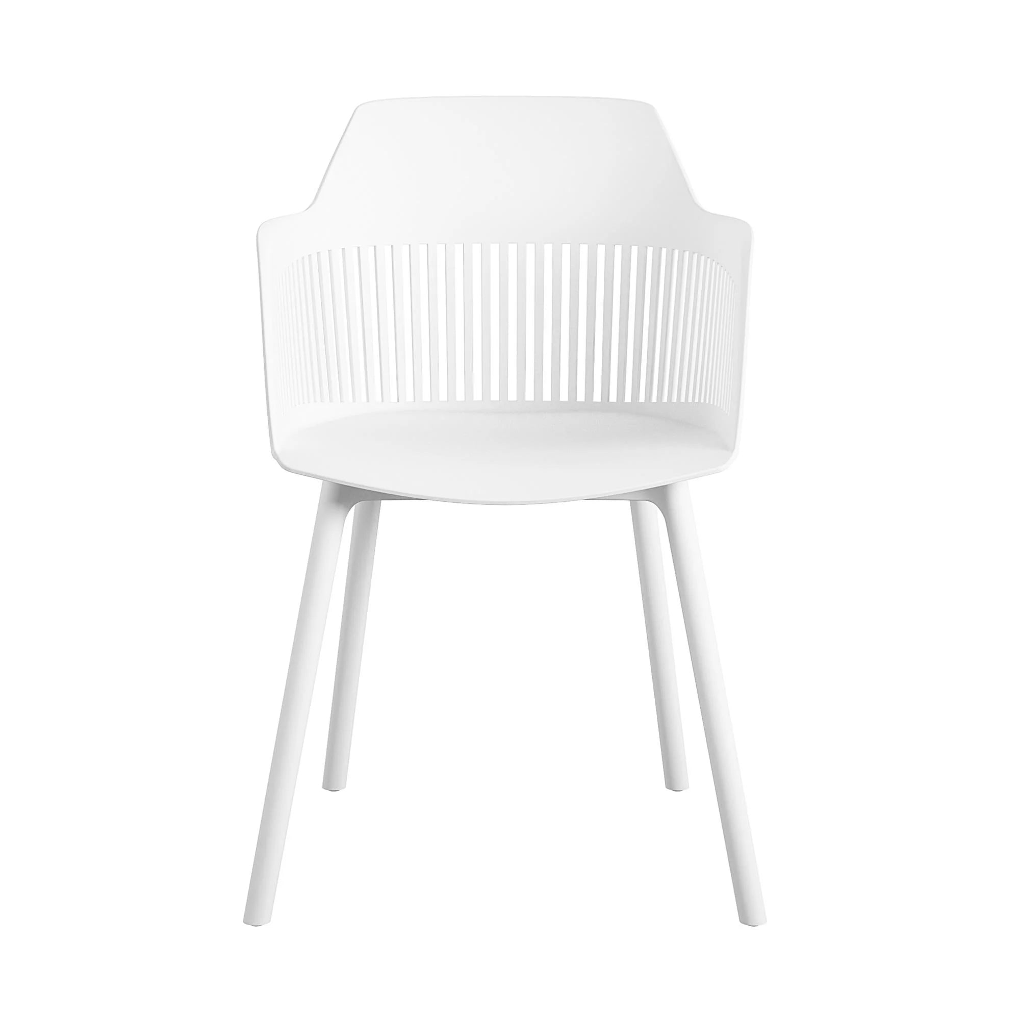 COSMOLIVING Camelo Resin Dining Chairs 2PK White - Price Crash Furniture