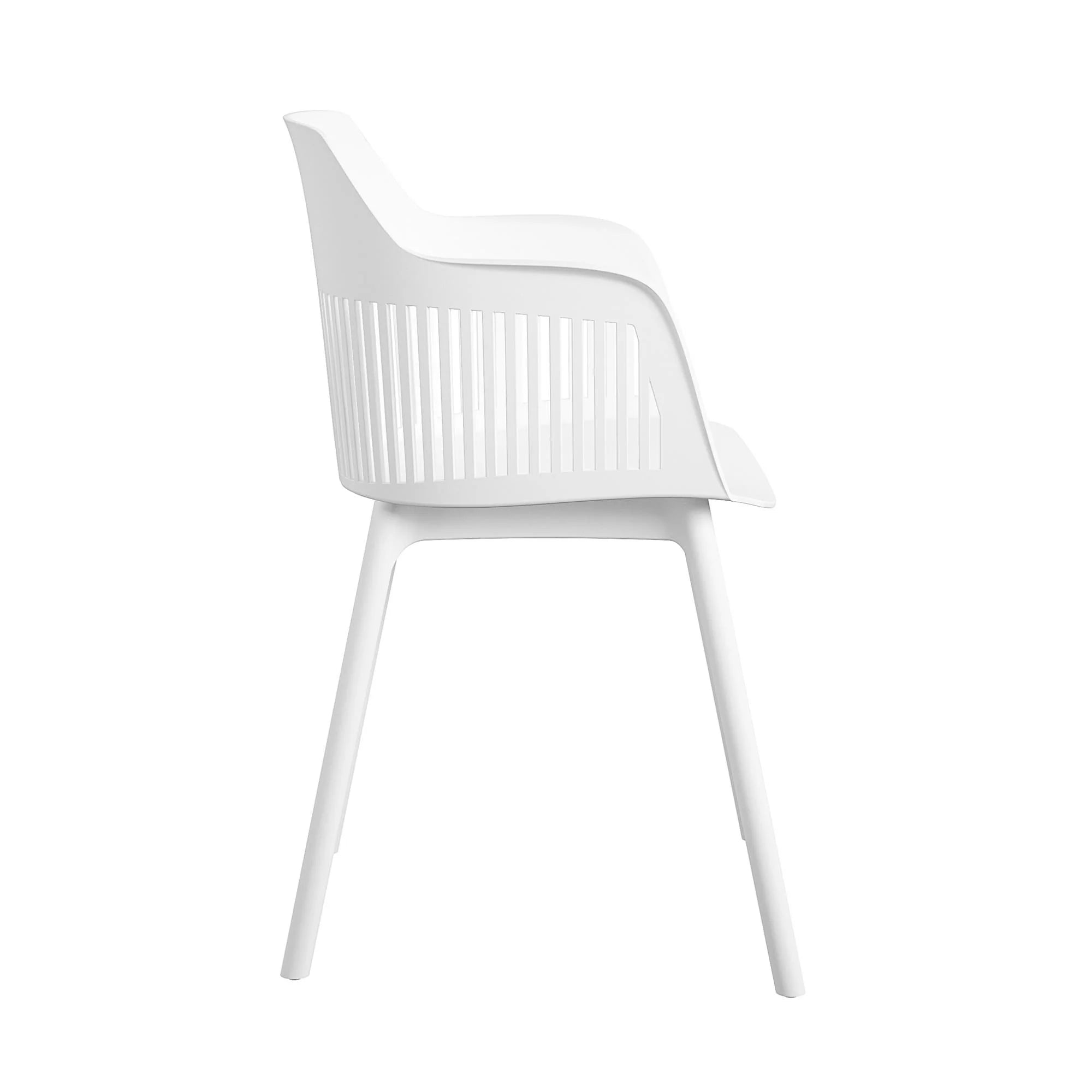 COSMOLIVING Camelo Resin Dining Chairs 2PK White - Price Crash Furniture