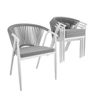 COSMOLIVING Circi Dining Chairs 4PK White - Price Crash Furniture