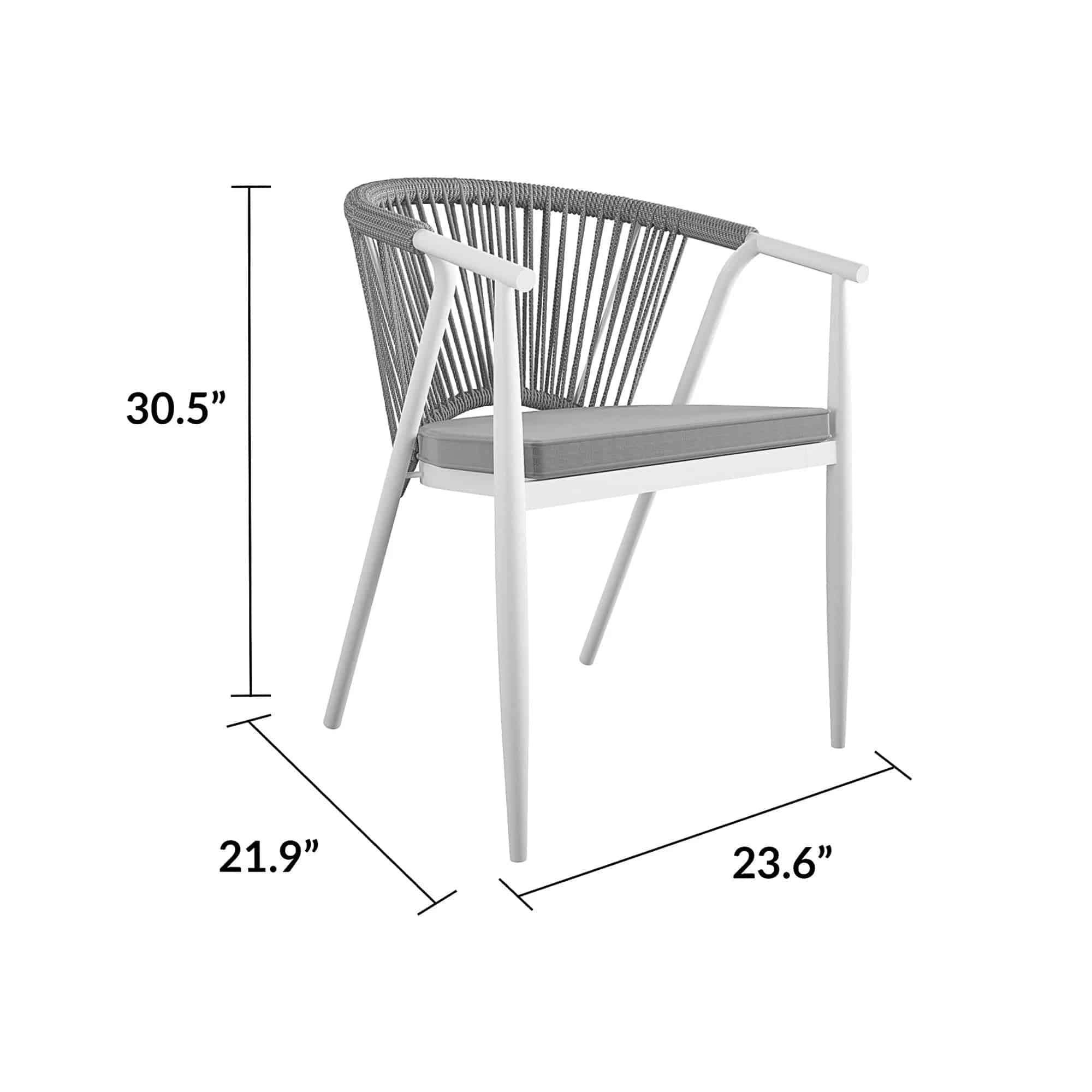 COSMOLIVING Circi Dining Chairs 4PK White - Price Crash Furniture