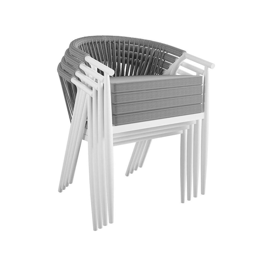 COSMOLIVING Circi Dining Chairs 4PK White - Price Crash Furniture