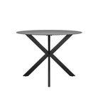 COSMOLIVING Circi Dining Glass Table - Black and Charcoal - Price Crash Furniture