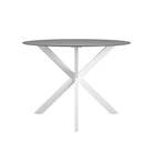 COSMOLIVING Circi Dining Glass Table Black and White - Price Crash Furniture