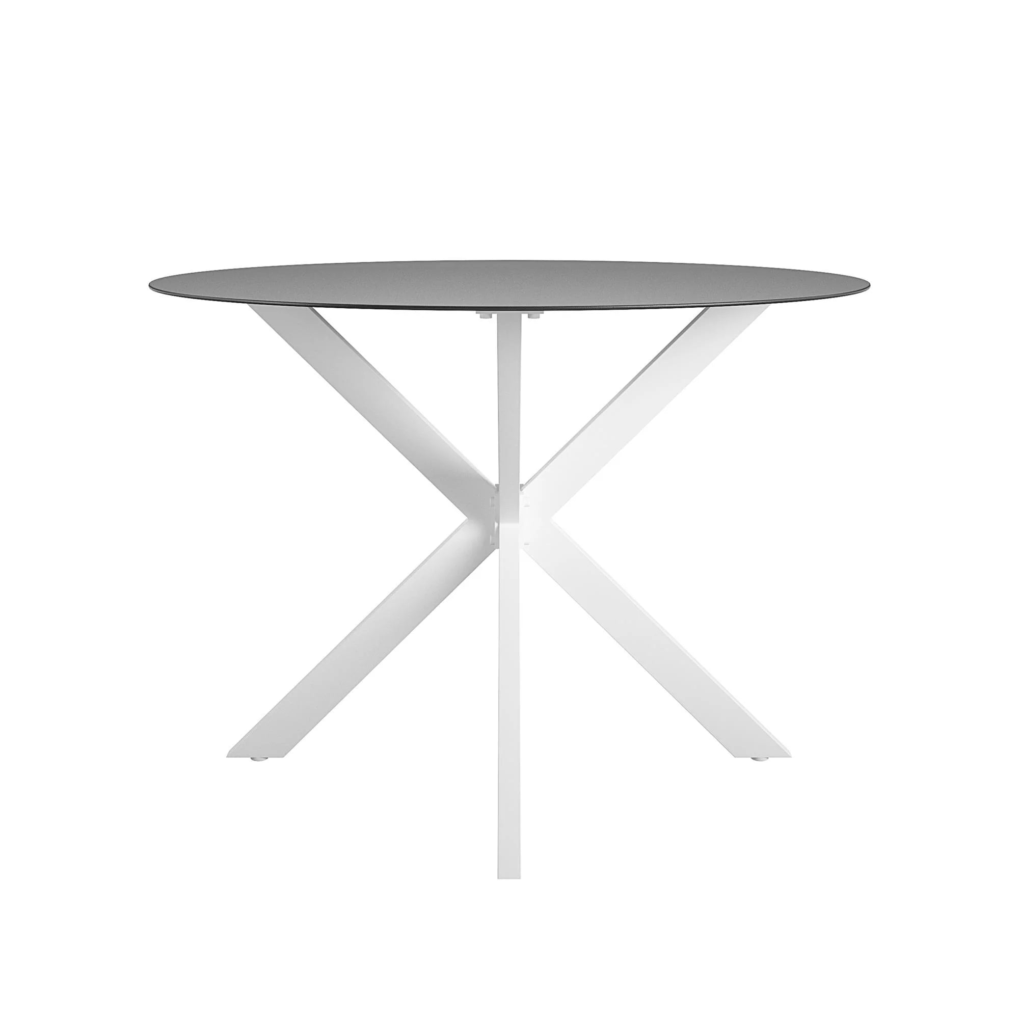 COSMOLIVING Circi Dining Glass Table Black and White - Price Crash Furniture