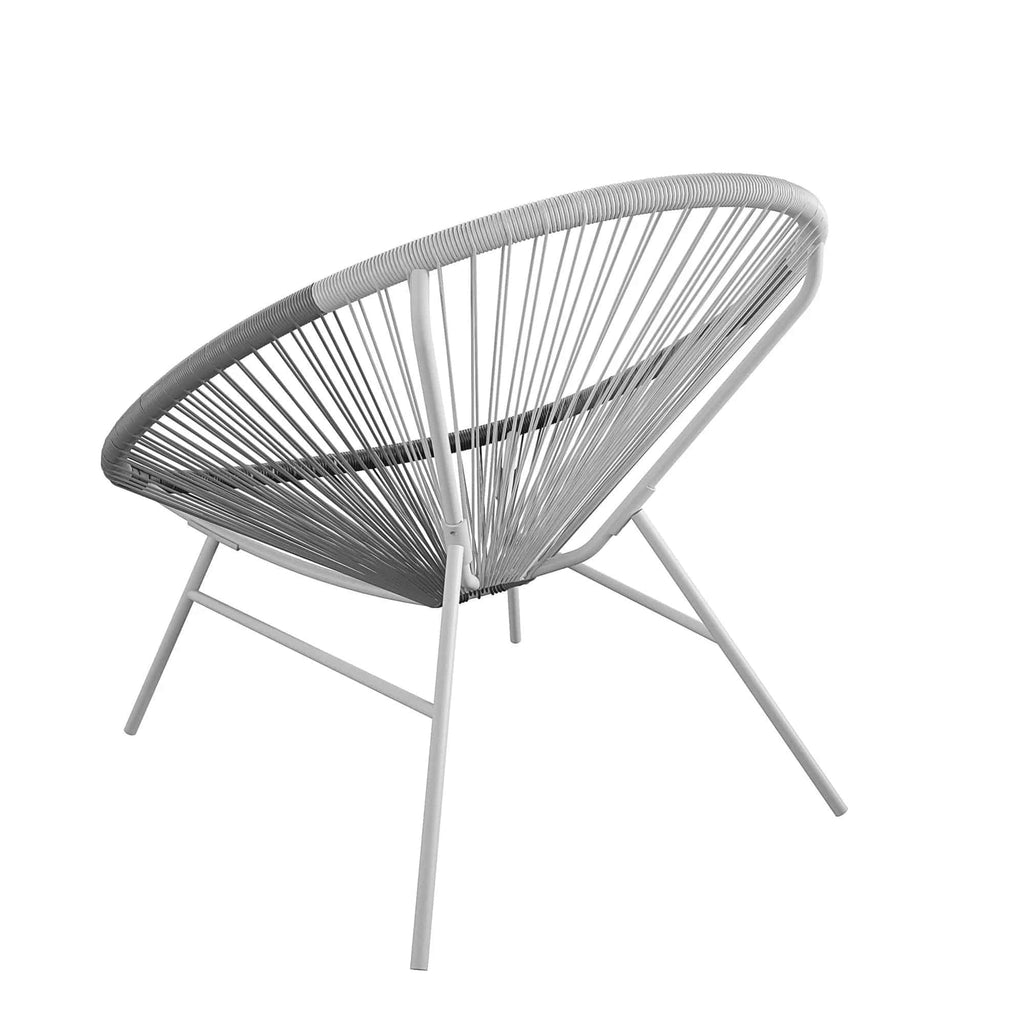 COSMOLIVING (UK) Avo XL Lounge Chair 2PK Black/White/Grey - Price Crash Furniture