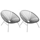 COSMOLIVING (UK) Avo XL Lounge Chair 2PK Black/White/Grey - Price Crash Furniture