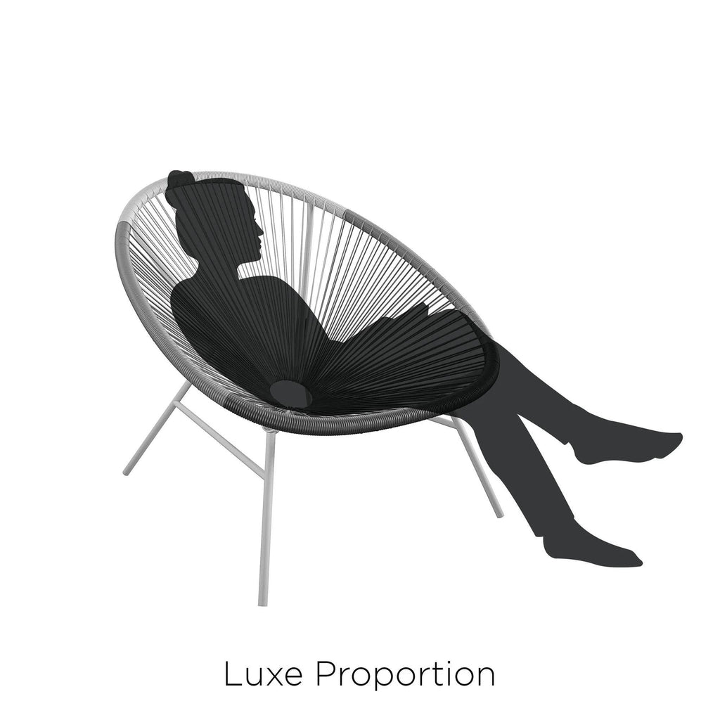 COSMOLIVING (UK) Avo XL Lounge Chair 2PK Black/White/Grey - Price Crash Furniture