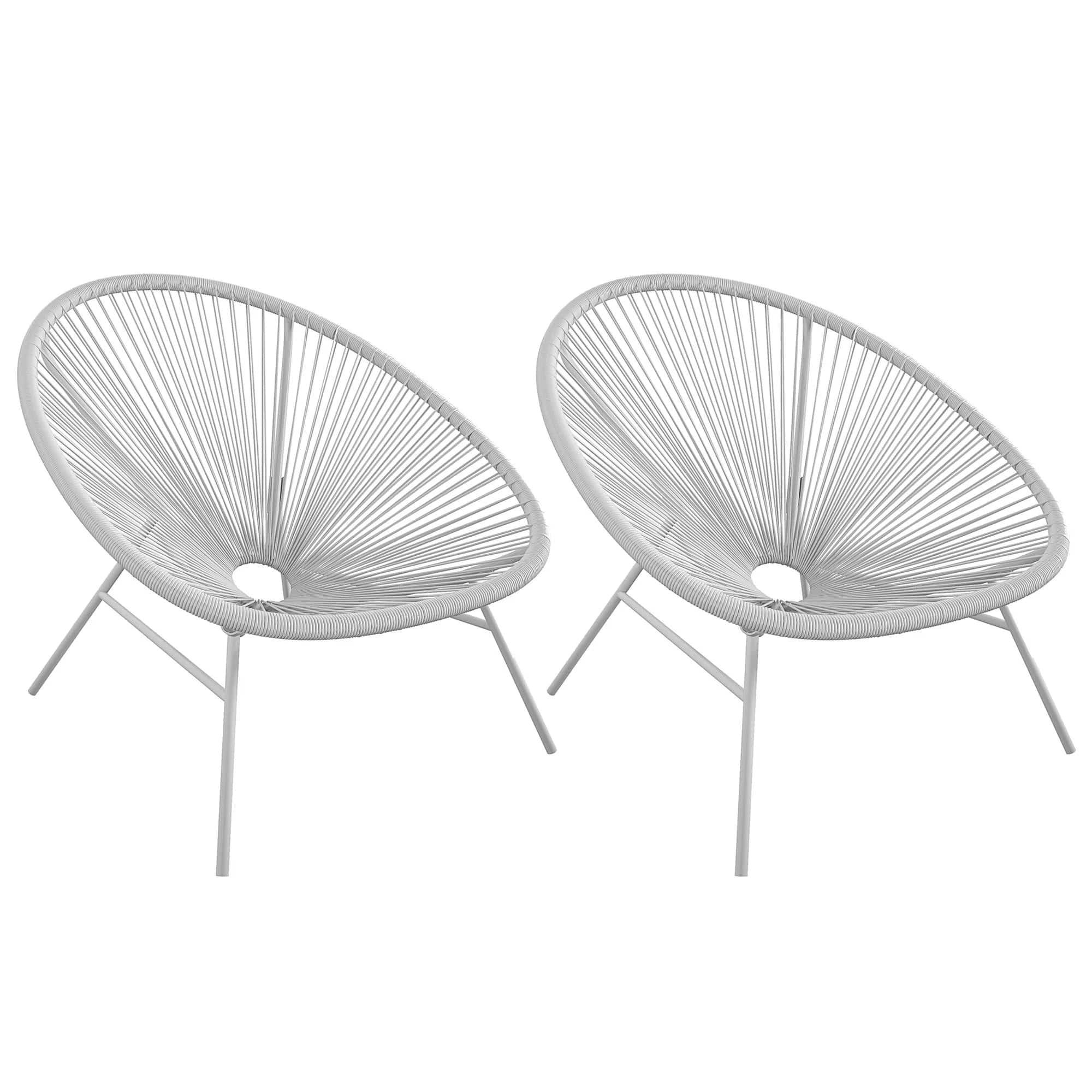 COSMOLIVING (UK) Avo XL Lounge Chair 2PK Light Grey - Price Crash Furniture