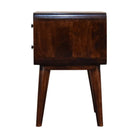 Curved Dark Walnut Bedside by Artisan Furniture - Price Crash Furniture