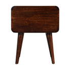 Curved Dark Walnut Bedside by Artisan Furniture - Price Crash Furniture