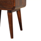 Curved Dark Walnut Bedside by Artisan Furniture - Price Crash Furniture