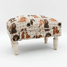 Dog Fabric Footstool With Drawer - Price Crash Furniture