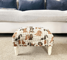 Dog Fabric Footstool With Drawer - Price Crash Furniture