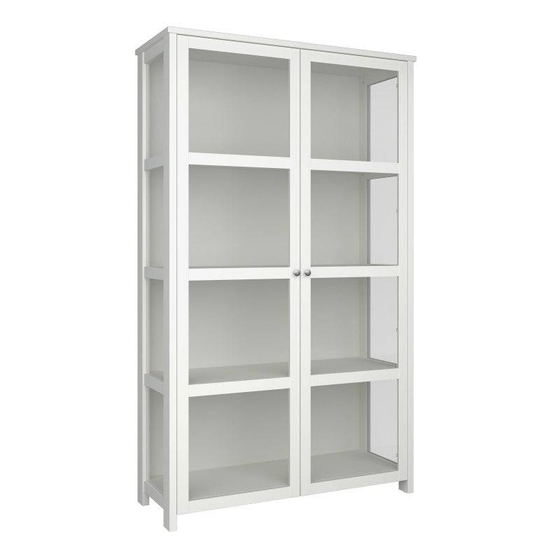 Excellent Showcase 2 Doors In Pure White - Price Crash Furniture