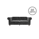 Felix Chesterfield Sofa Bed - Grey Velvet by Dorel - Price Crash Furniture