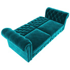 Felix Chesterfield Sofa Bed - Teal Velvet by Dorel - Price Crash Furniture