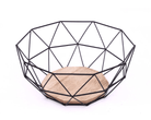 Geometric Black Wire Bowl 26cm - Price Crash Furniture