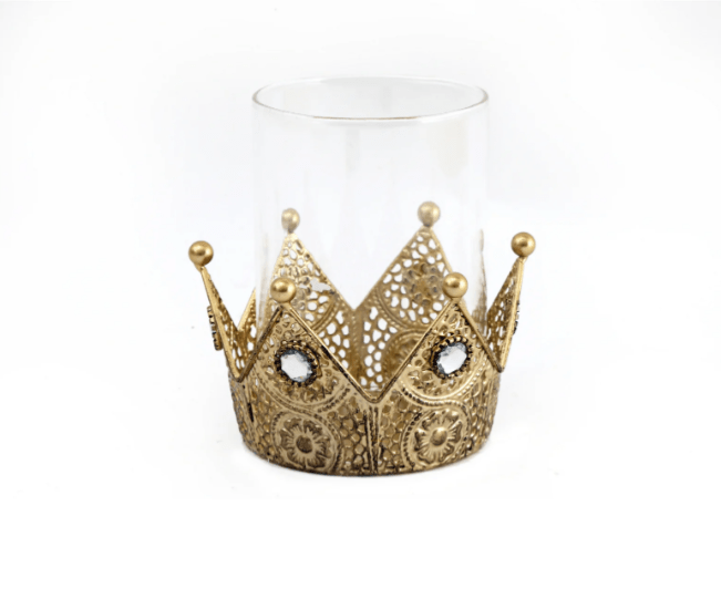Gold Crown Candle Holder - Price Crash Furniture