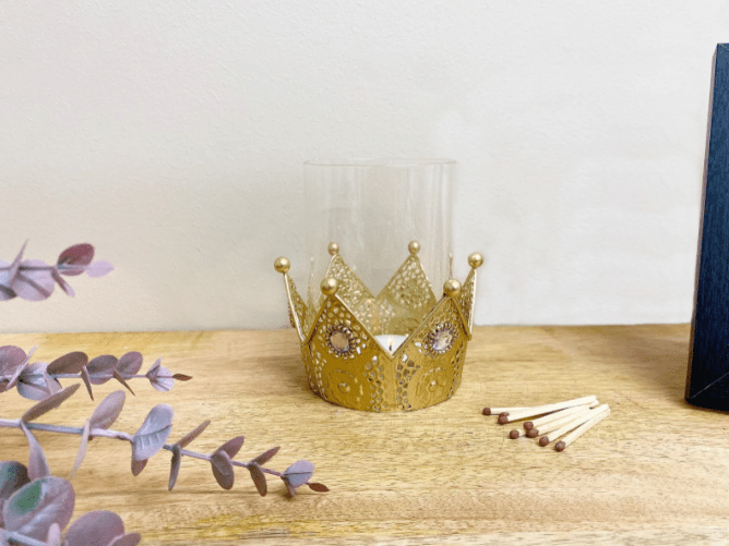 Gold Crown Candle Holder - Price Crash Furniture