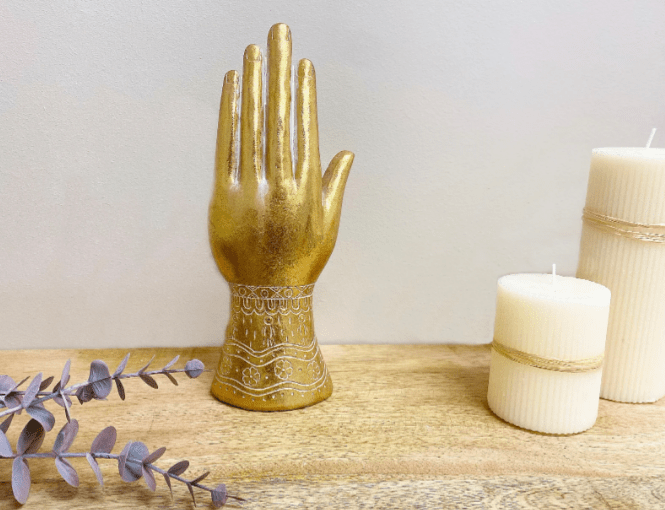 Gold Hamsa Hand Ornament - Price Crash Furniture