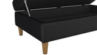 Hartford Storage Ottoman - Black Faux Leather by Dorel - Price Crash Furniture