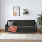 Jasper Sprung Sofa Bed - Dark Grey Linen by Dorel - Price Crash Furniture