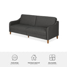 Jasper Sprung Sofa Bed - Dark Grey Linen by Dorel - Price Crash Furniture