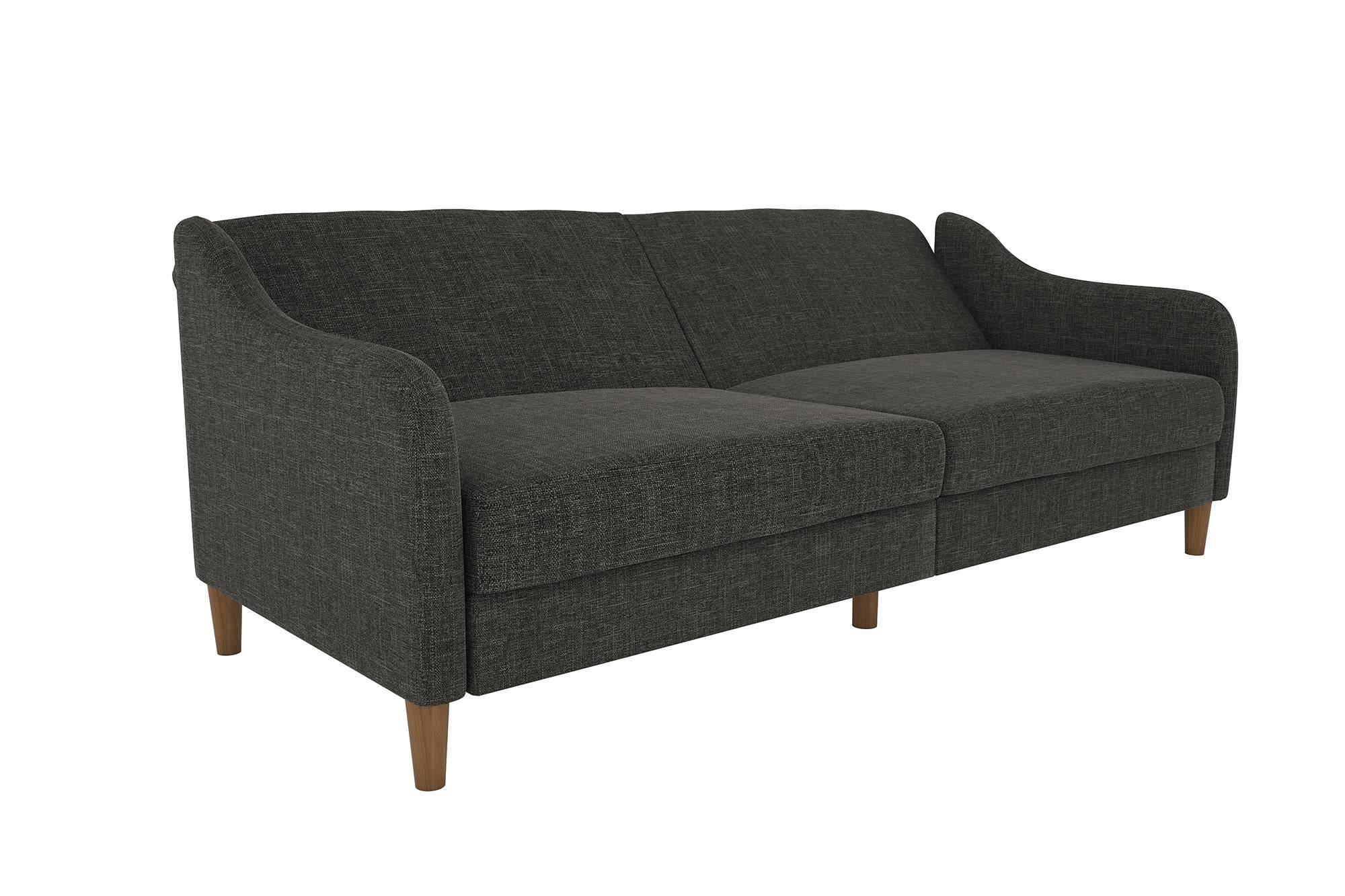 Jasper Sprung Sofa Bed - Dark Grey Linen by Dorel - Price Crash Furniture