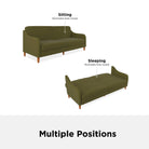 Jasper Sprung Sofa Bed - Green Linen by Dorel - Price Crash Furniture