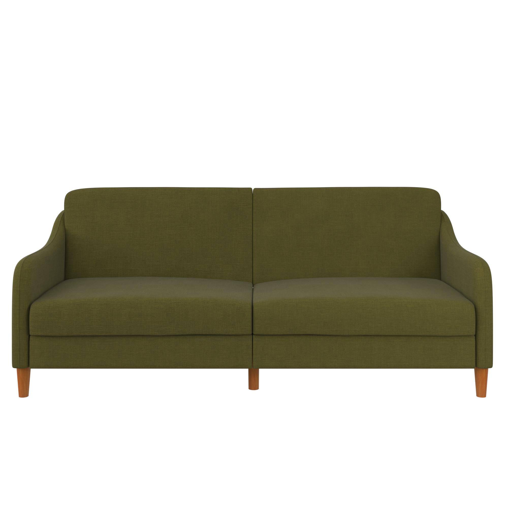 Jasper Sprung Sofa Bed - Green Linen by Dorel - Price Crash Furniture