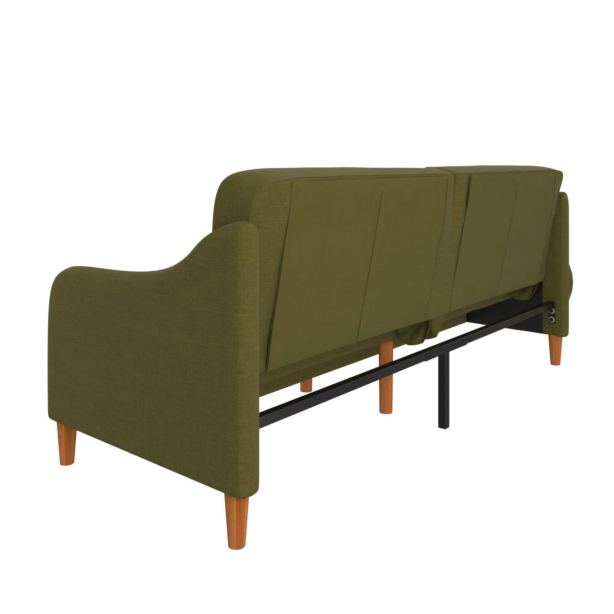 Jasper Sprung Sofa Bed - Green Linen by Dorel - Price Crash Furniture