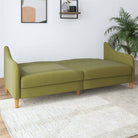 Jasper Sprung Sofa Bed - Green Linen by Dorel - Price Crash Furniture