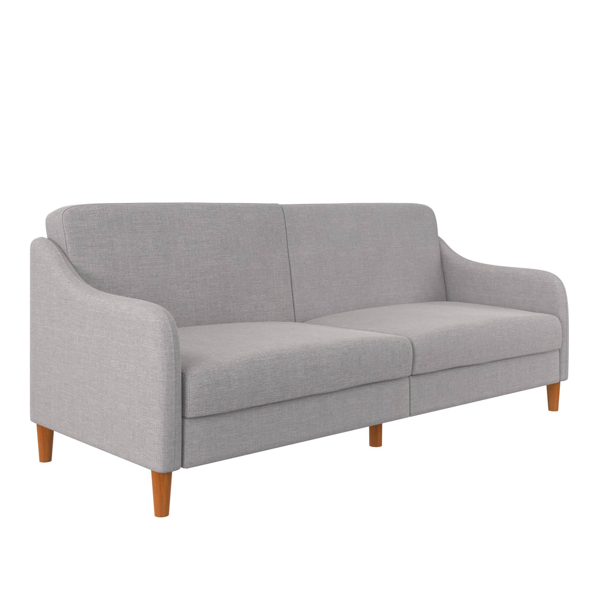 Jasper Sprung Sofa Bed - Light Grey Linen by Dorel - Price Crash Furniture